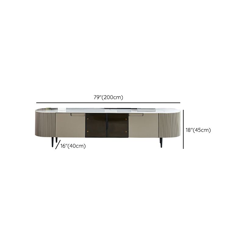 White Slate Bedroom Rectangle and Round Modern Coffee Or End Table with Storage