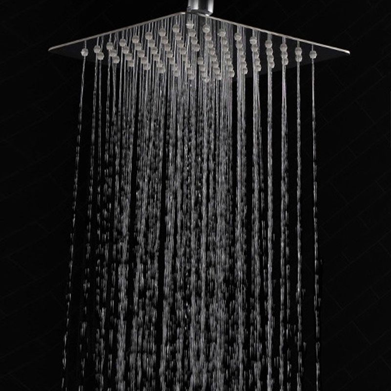 Stainless Steel Fixed Shower Head Modern Style Rain Fall Wall-Mount Showerhead