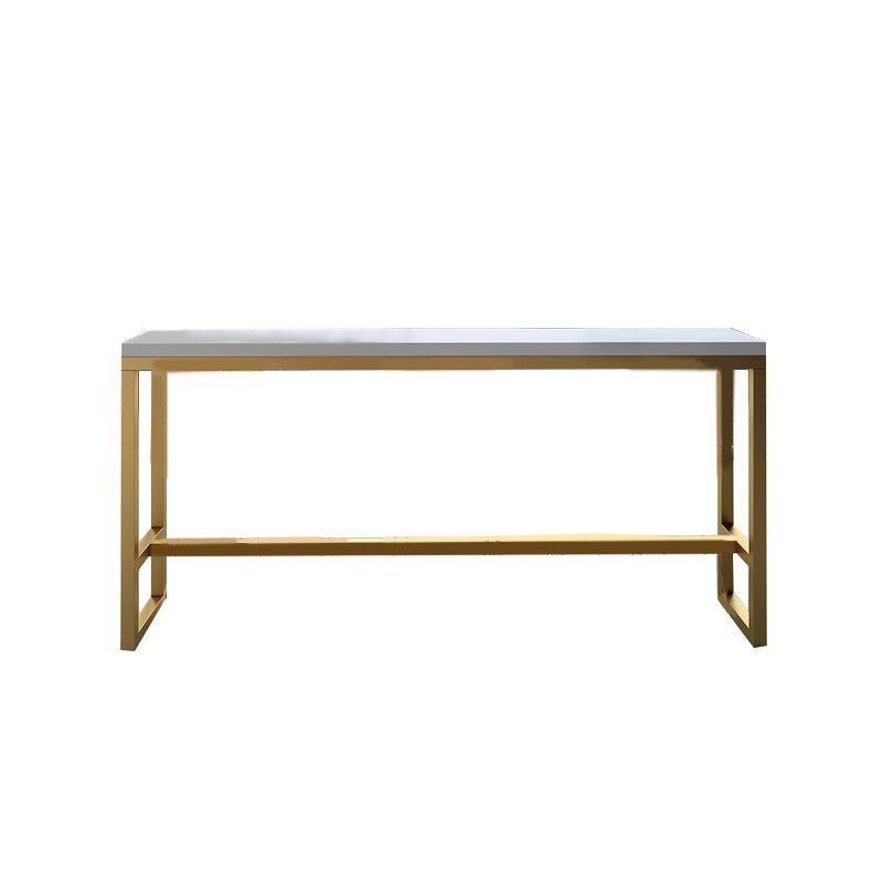 Glam Pub Height Dining Table Solid Wood Top Pub Table for Living Room