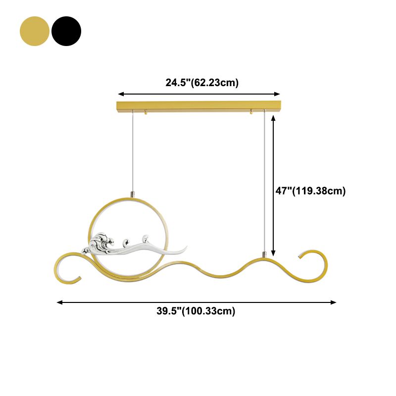 Estilo contemporáneo Luces colgantes de forma lineal Metal de 2 accesorios de iluminación colgante