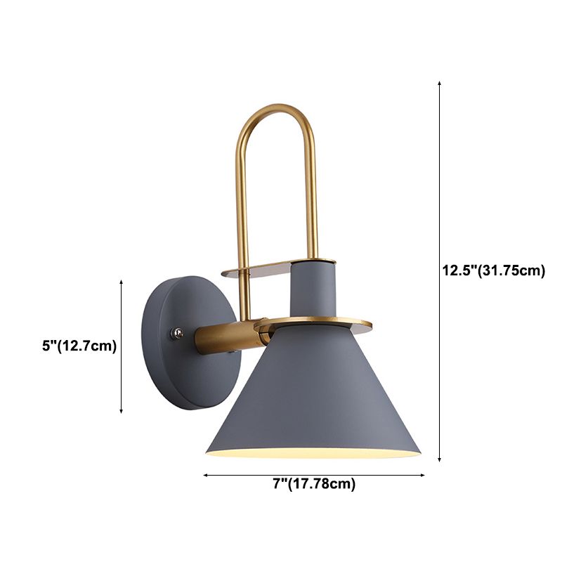 Modern Style Flared Wall Light Sconces Metal 1 Light Wall Lighting Ideas