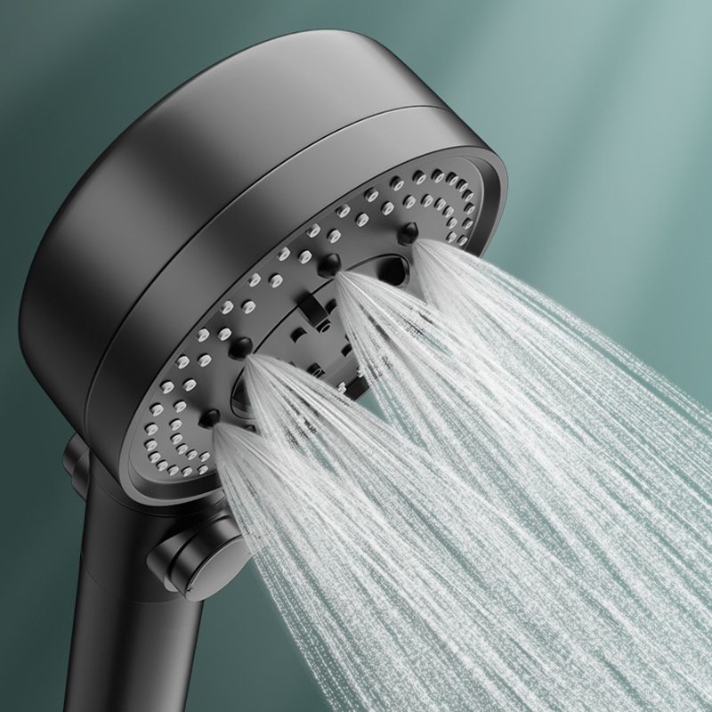 Bathroom Shower Head 5-Jet Round Hand Shower Holder Wall-Mount Shower Head