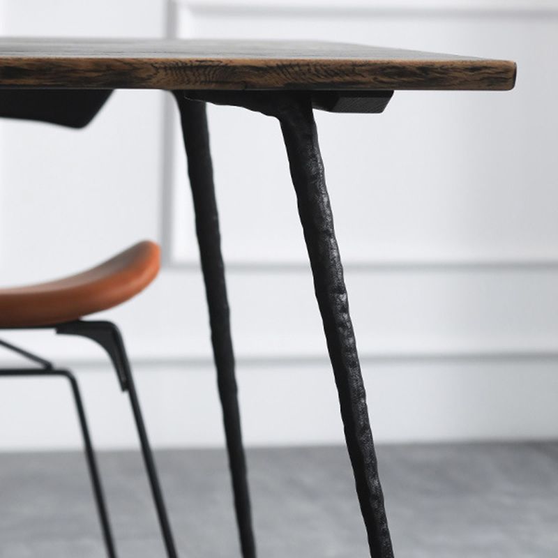 Industrial 1/5 Pieces Dining Set Rectangle Oak Wood Dining Table for Dining Room