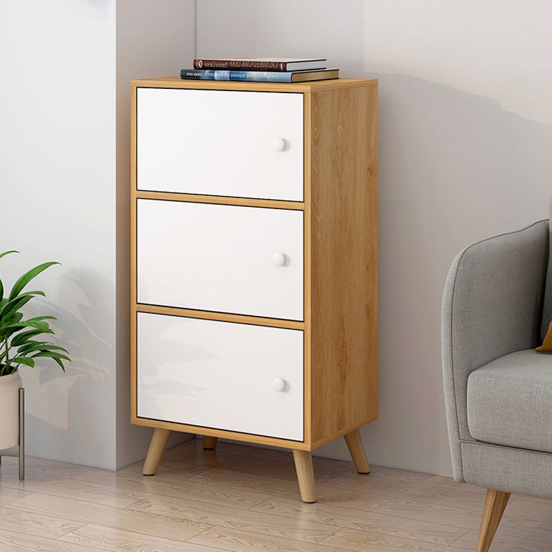 Modern Rectangle Storage Cabinet Wood Knobs Cabinet with Doors