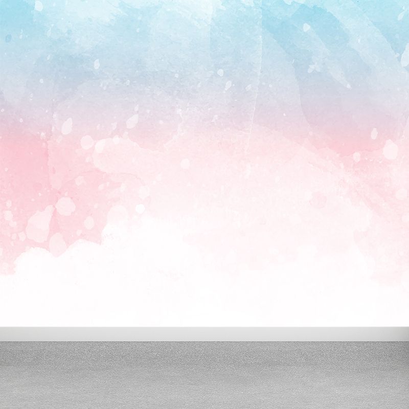 Modern Abstract Mural Wallpaper for Bedroom Customised Wall Covering in Pastel Color