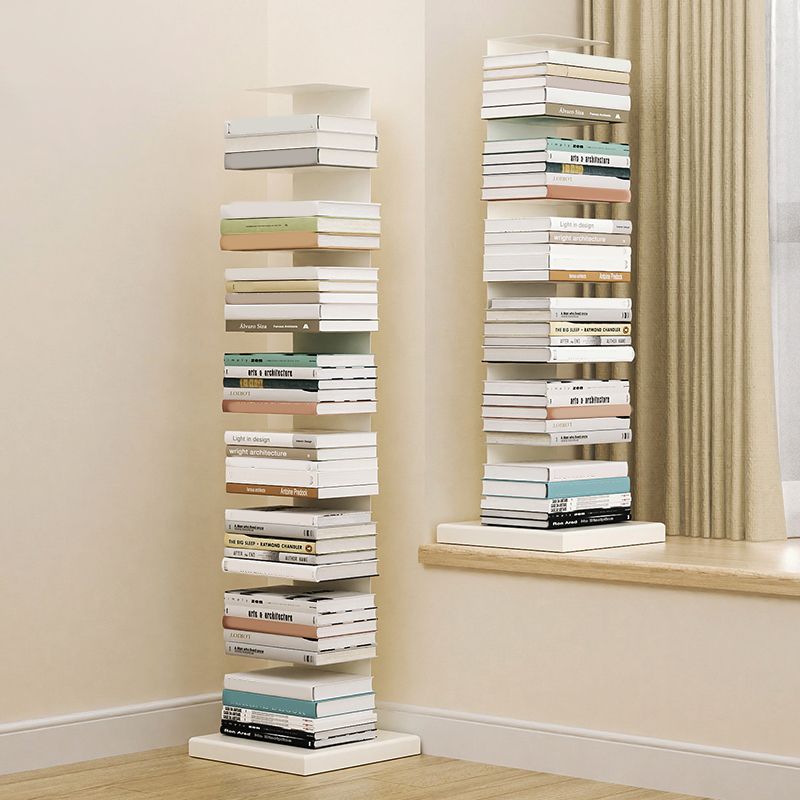 Closed Back Book Shelf Stackable Steel Bookcase Shelves Included