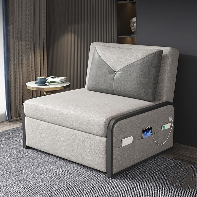 Faux Leather Stain Resistant Contemporary Armless Bed Sofa Couch