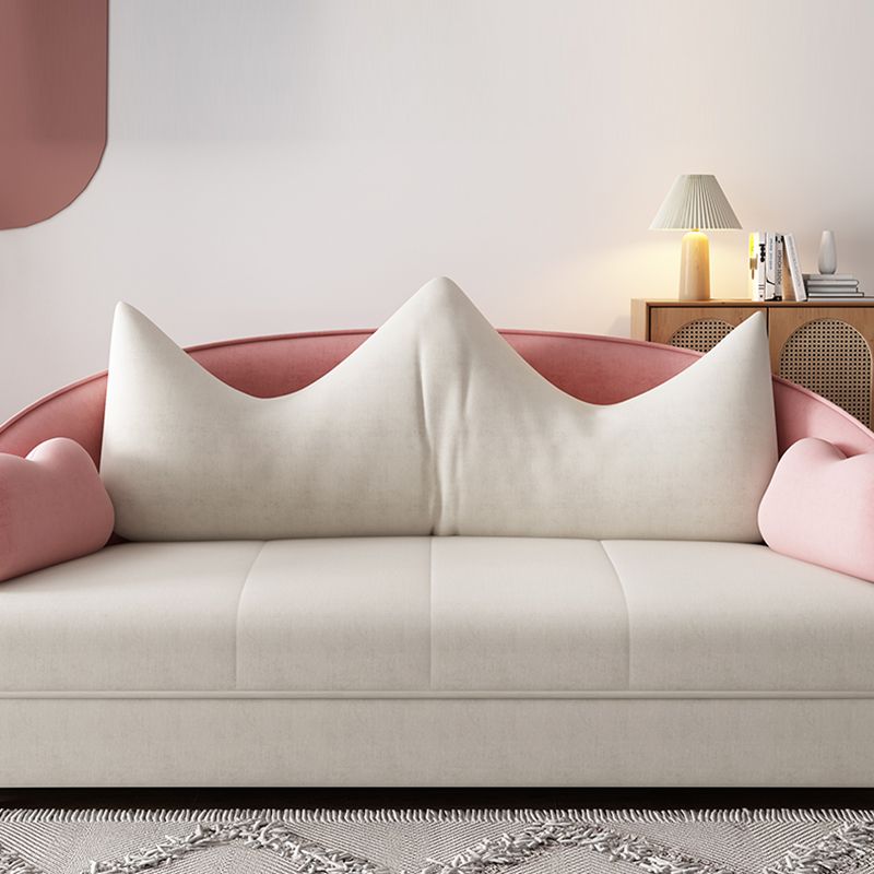 Foldable Glam Sofa Bed No Distressing Pink Pillow Back Sleeper Sofa