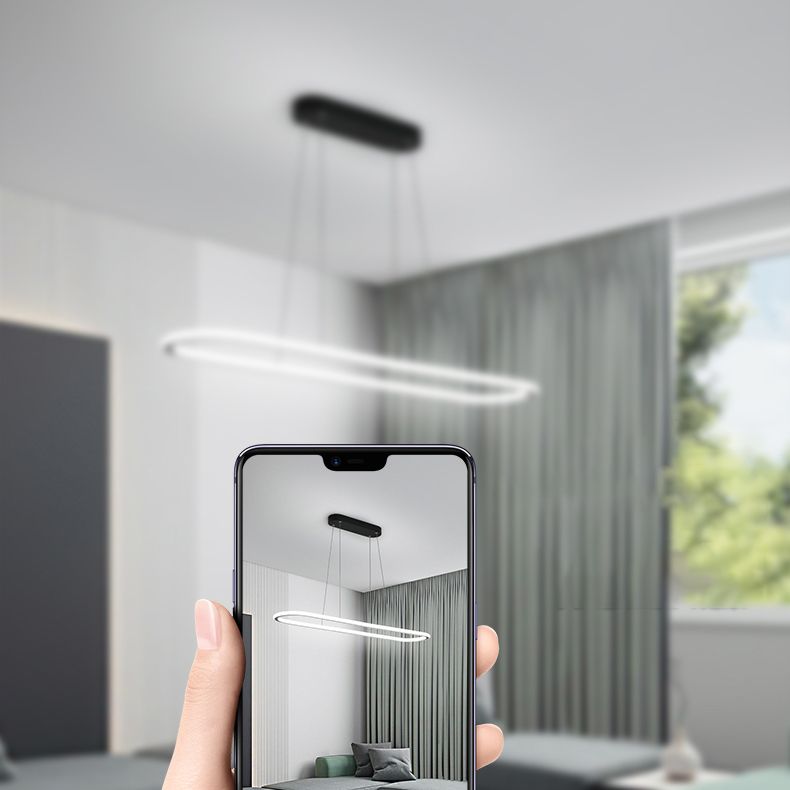 Nordic Minimalist Island Light Modern LED Pendant Lamp with Silica Gel Shade
