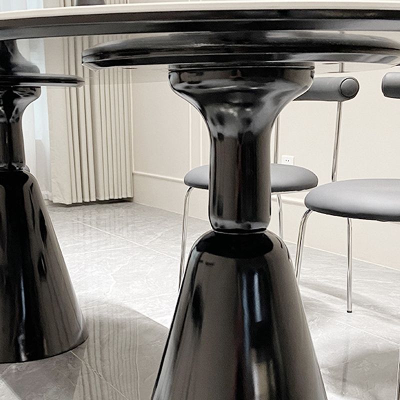 Contemporary Dining Room Dinner Table Oval Double Pedestal Dining Table