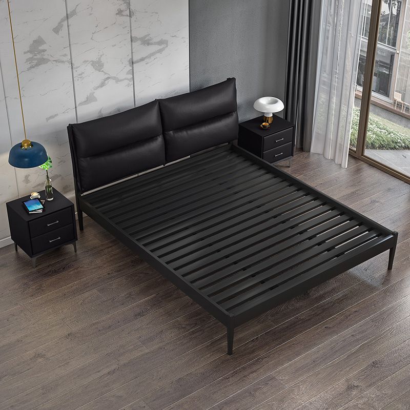 78.74-Inch L Iron Bed Frame Contemporary Black/White Wire-Grid Bed, Mattress Not Included