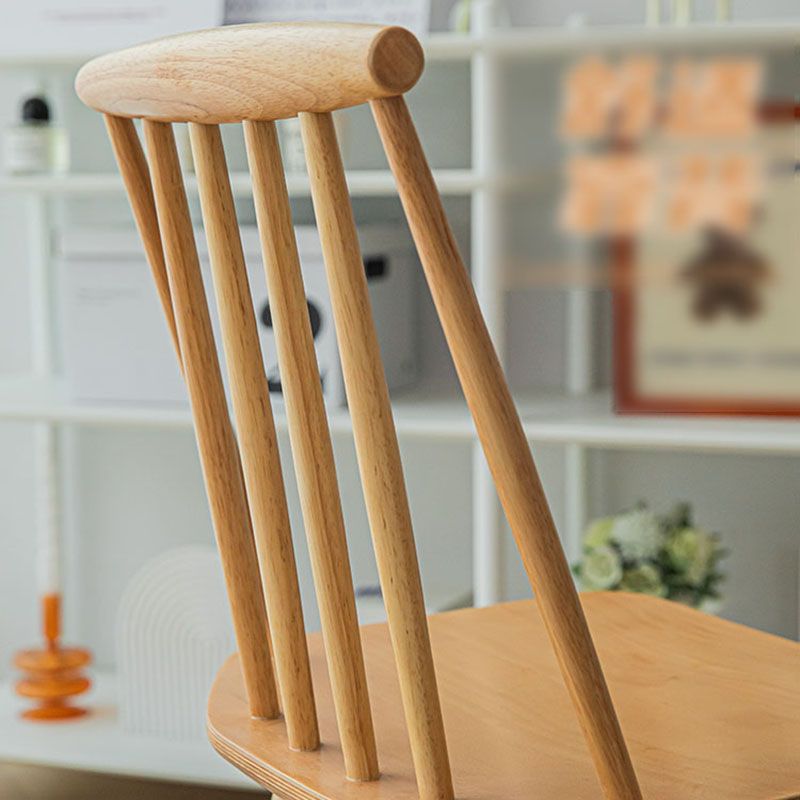 Silla de comedor contemporánea de madera maciza con respaldo de listones para cocina
