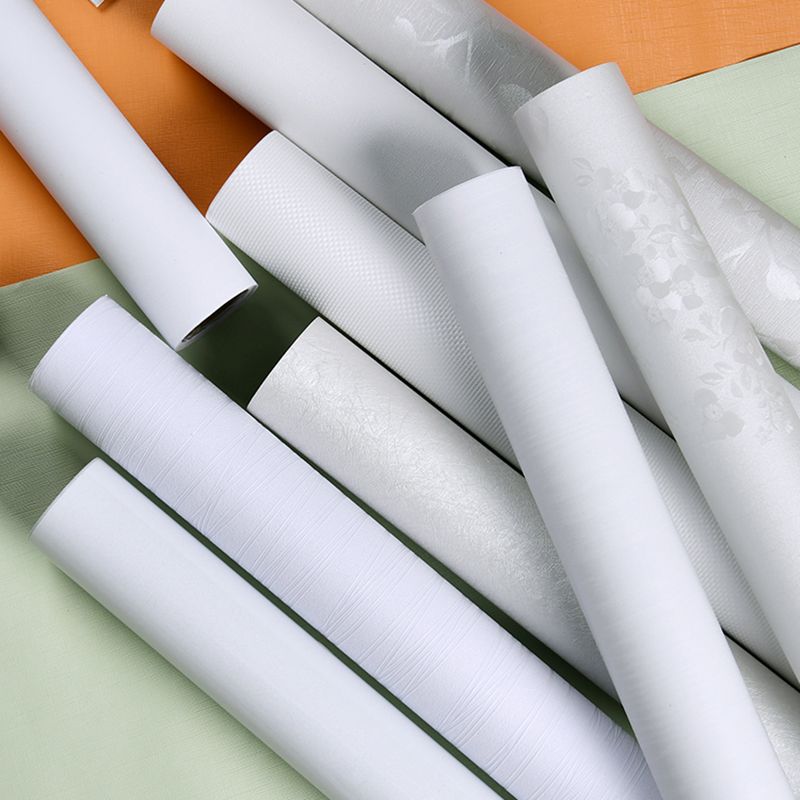 Plain Pattern Wallpaper Roll Simple Self-Adhesive Living Room Wall Covering, 57.1-sq ft