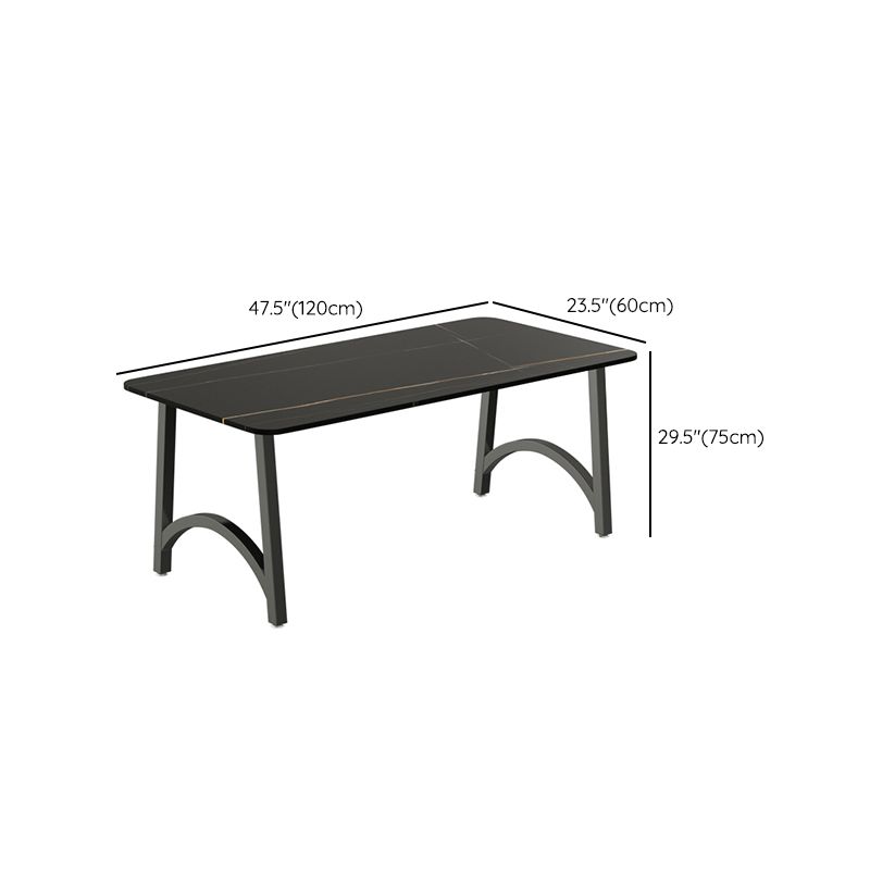 Modern Furniture 1/2/3/5/7/9 Pieces Sintered Stone Dining Set in Black