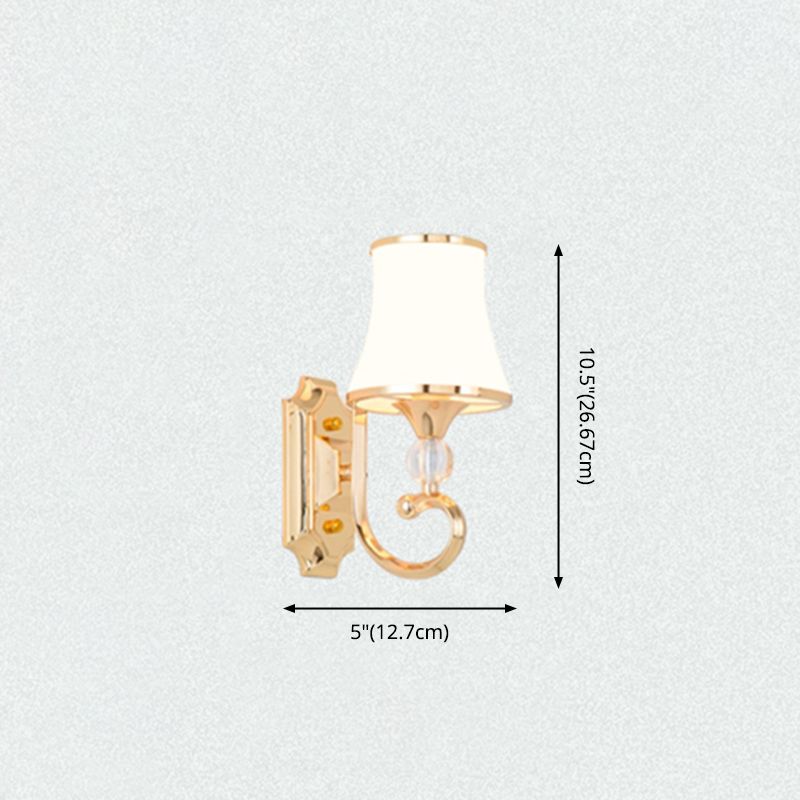 1-Licht geometrische Wandleuchten moderne einfache Style-Glas-Wandbeleuchtung in Schwarz