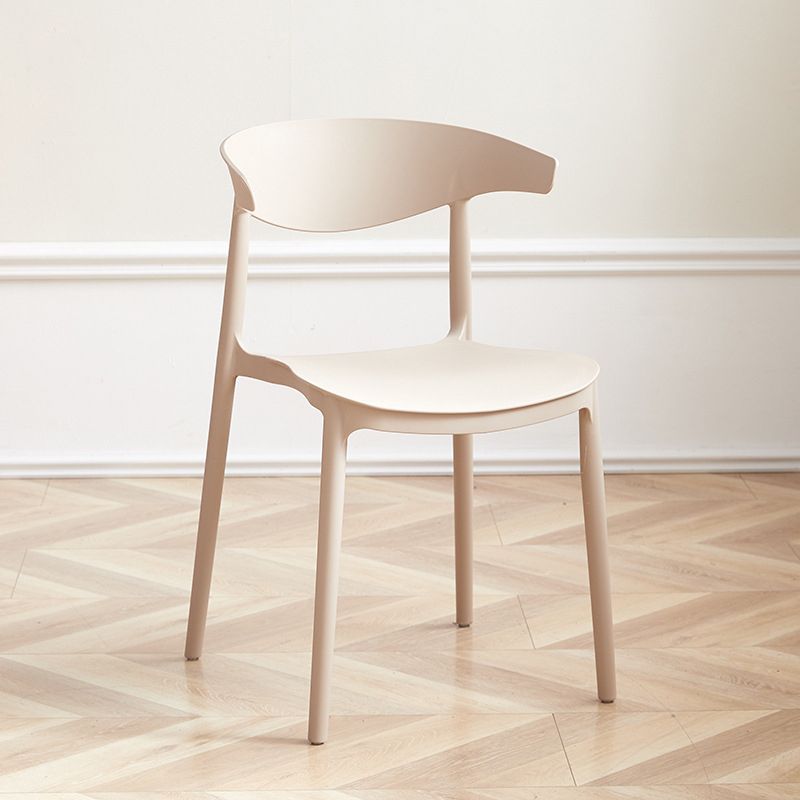 Dining Room Kitchen Dining Chair Open Back Plastic Side Chair