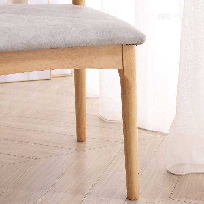 Chaise de salle de maison scandinave ouverte en bois ouvert chaise de salle à manger rembourrée