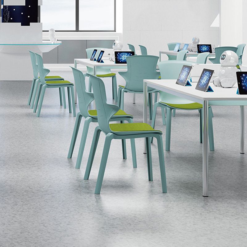 Home Stacking Side Chair Indoor Plastic Wingback Dining Chair