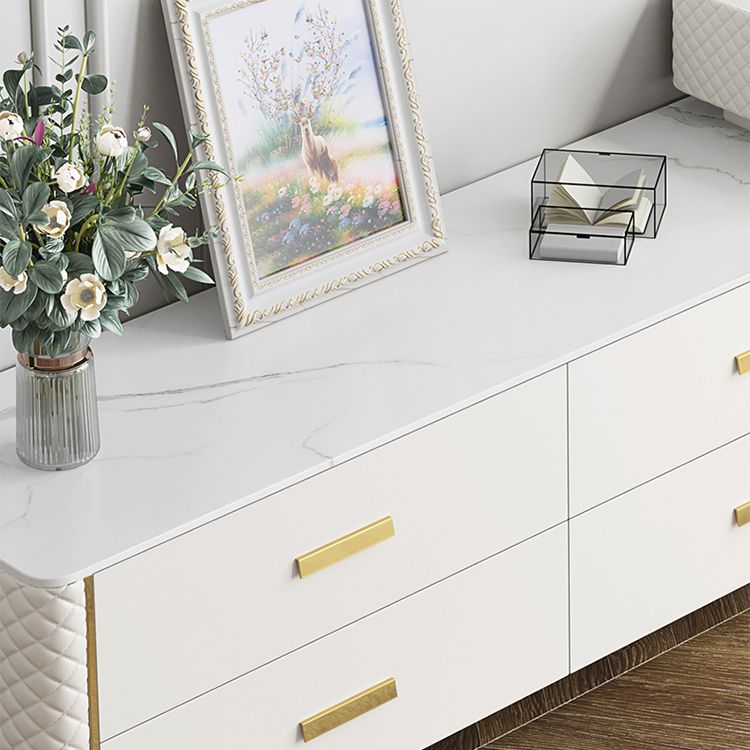 White Make-up Vanity 17.71" Wide Makeup Vanity Desk Table with 6 Drawers