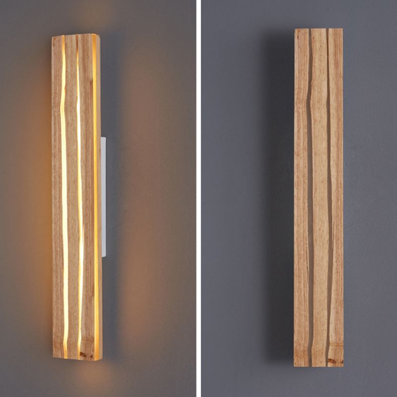 Contemporary Wooden Wall Light Fixture Simple Wall Light Sconce for Bedroom