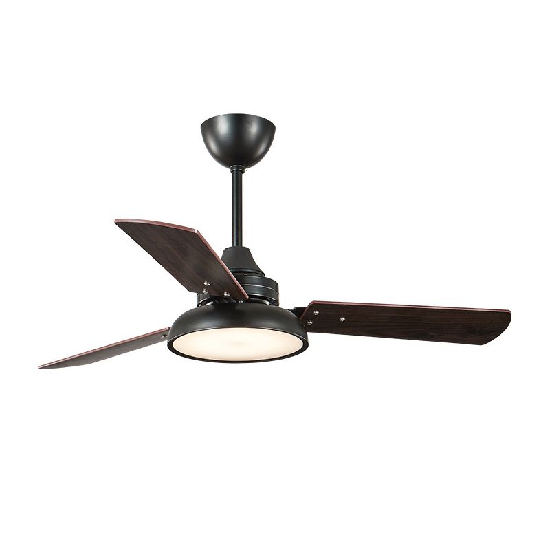 1 - Light LED Ceiling Fan Modern Wood Blade Fan Lighting in 4 Colors