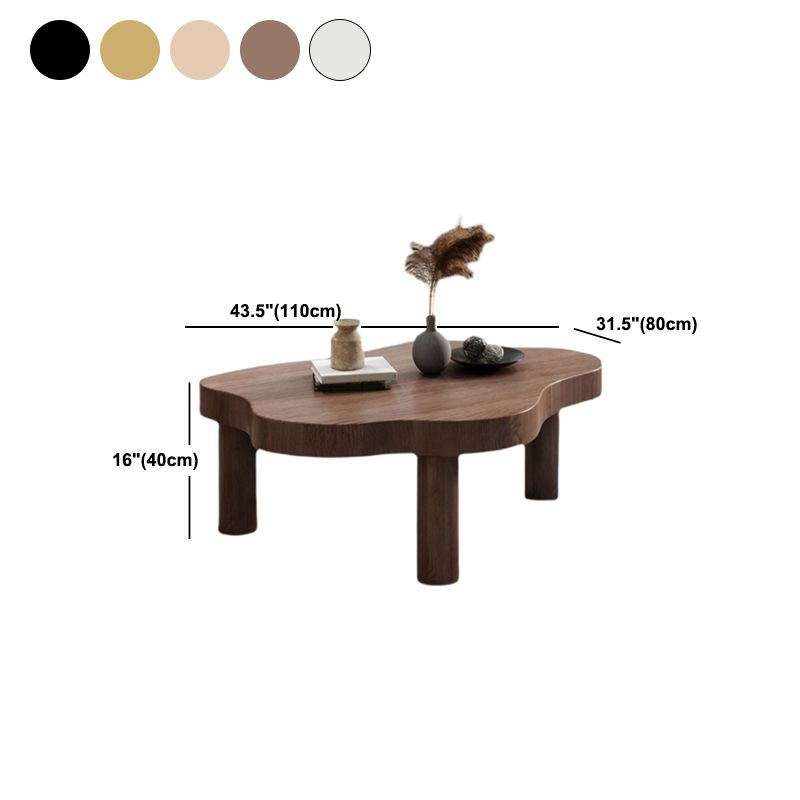 Scandinavian Solid Wood 3 Legs Coffee Cocktail Table - 15.75" H