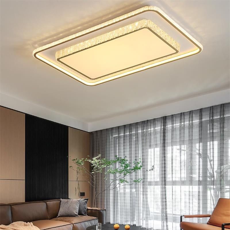 Lámpara de techo Lámpara de techo moderna de acrílico y cristal para sala de estar y dormitorio
