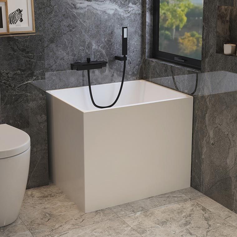 Modern Acrylic Alcove Bathtub Rectangular Matte Bath Tub for Home