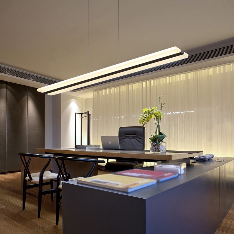 Nordic modern LED Island Light Light Aluminium Pendant Lightture pour salle à manger