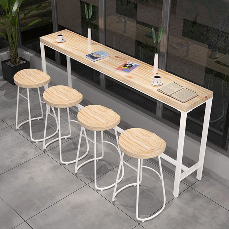 Industrial Rectangle Wood Counter Table 1/2/5 Pieces Bar Table Set for Living Room