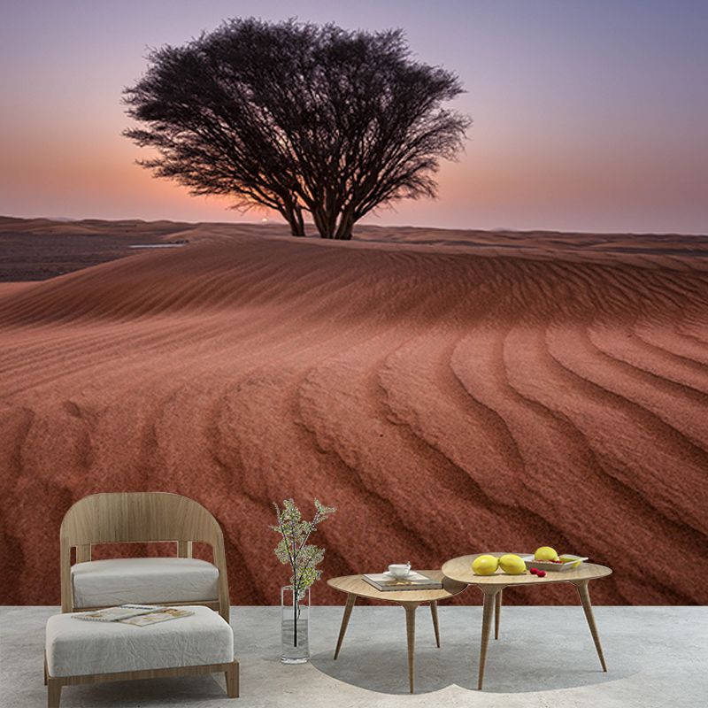 Environment Friendly Resistant Mural Wallpaper Desert Sleeping Room Wall Mural