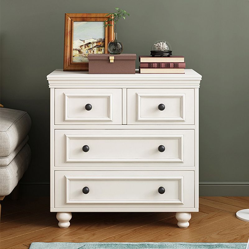 Contemporary Rectangle Chest/Cabinet with Drawers in Rubberwood