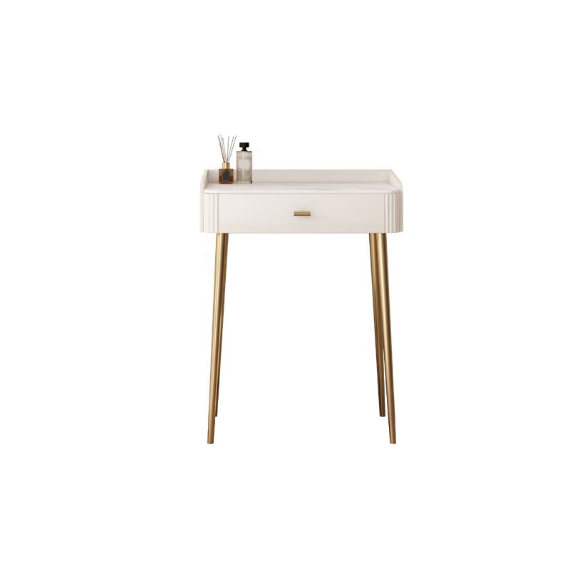 Contemporary White Slate Dresser 31.1-In High Vanity Dressing Table Set with Drawers