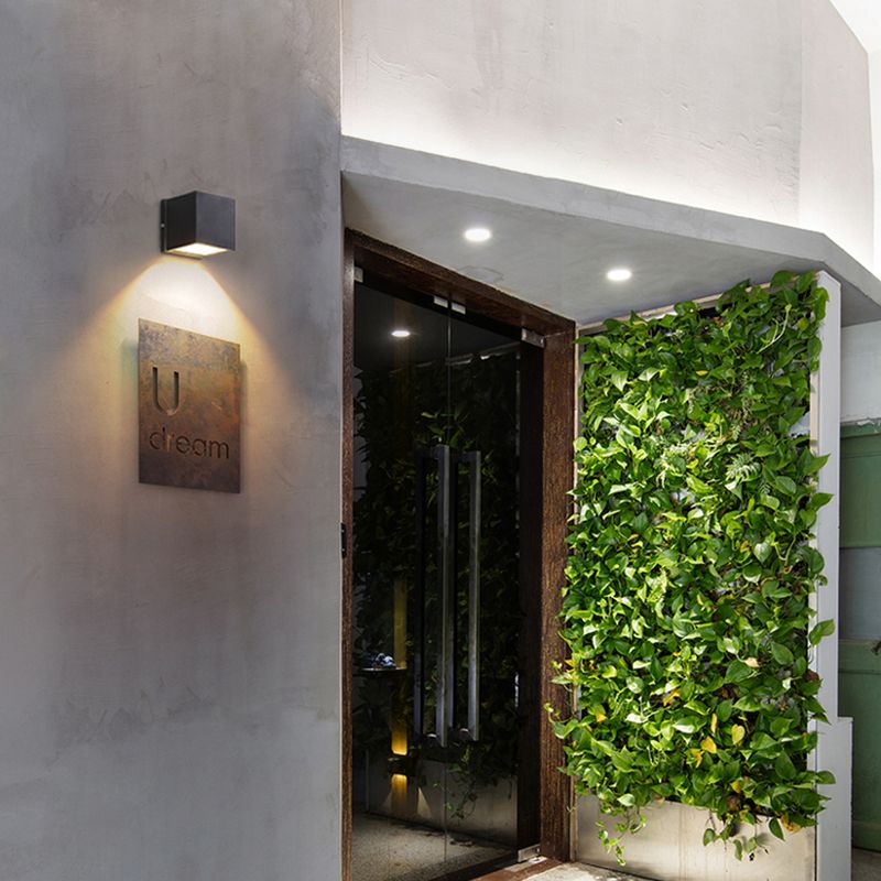 1 Light Geometric Wall Lights Modern Style Metal Wall Mounted Lamps