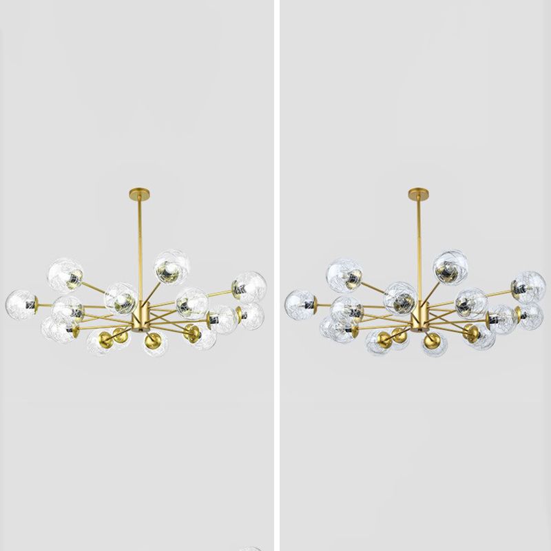 Aluminio Bola de vidrio de vidrio Molecular Estilo nórdico Minimalismo Luz colgante para comedor