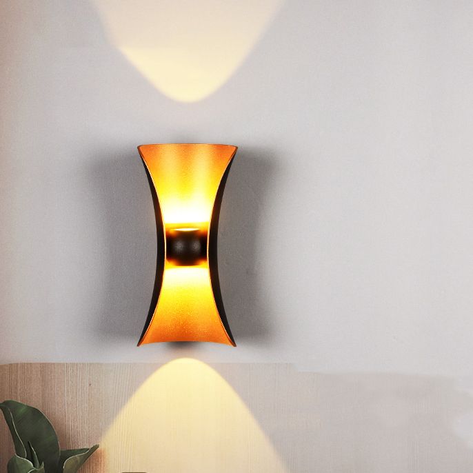 2 Lights Geometric Wall Lighting Fixtures Modern Style Metal Wall Lamps
