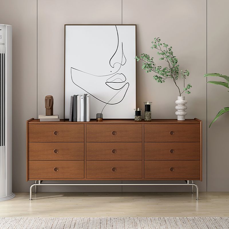 Modern Storage Chest Dresser Solid Wood Dresser with 5/6/9 Drawers