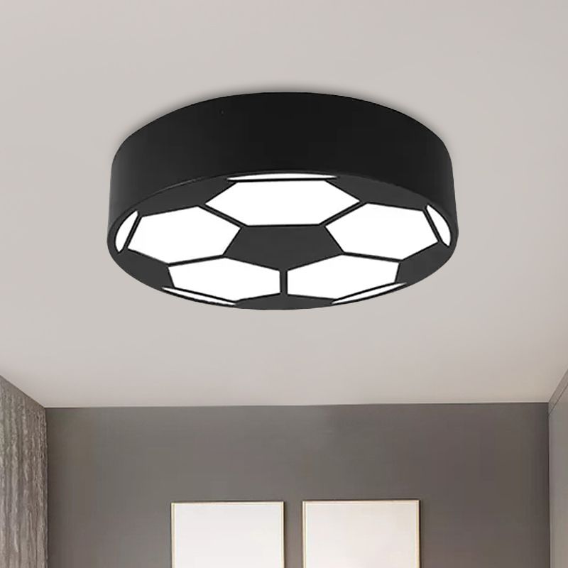 Plafonnier LED en métal de style enfant avec abat-jour en acrylique, rouge/jaune/bleu