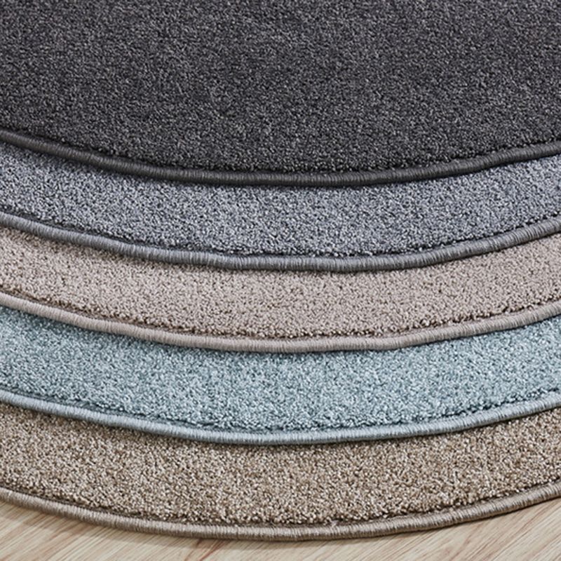 Tappeto moderno rotondo in poliestere solido poliestere moquette non slip tappeto interno per soggiorno
