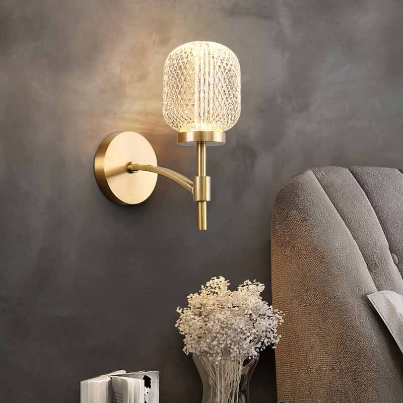 1 Lights Crystal Sconce Light Postmodern Wall Lighting Fixtures for Bedroom Living Room