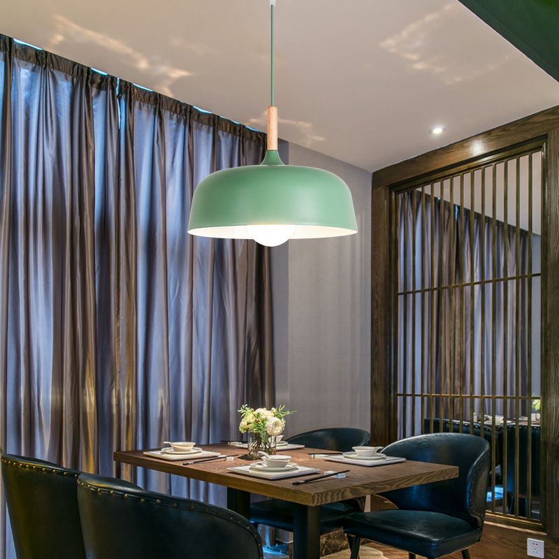 Cercle 1-Light Plafond Pendant Light Light Aluminium Lampe suspendue pour salle à manger