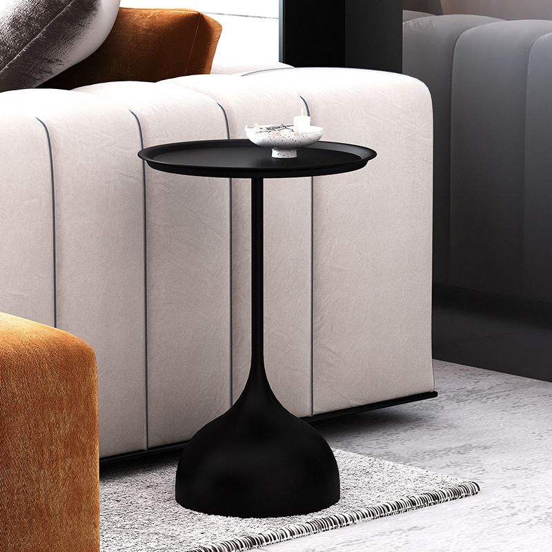 Minimalist Metal Side End Table Mid-Century Pedestal Side End Table