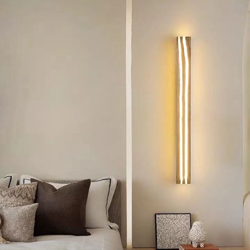 Contemporary Wooden Wall Light Fixture Simple Wall Light Sconce for Bedroom
