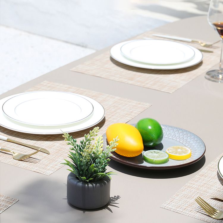 Bohemian Style Dining Table Set 1/3/5/7 Piece Wood and Metal Dining Set for Patio