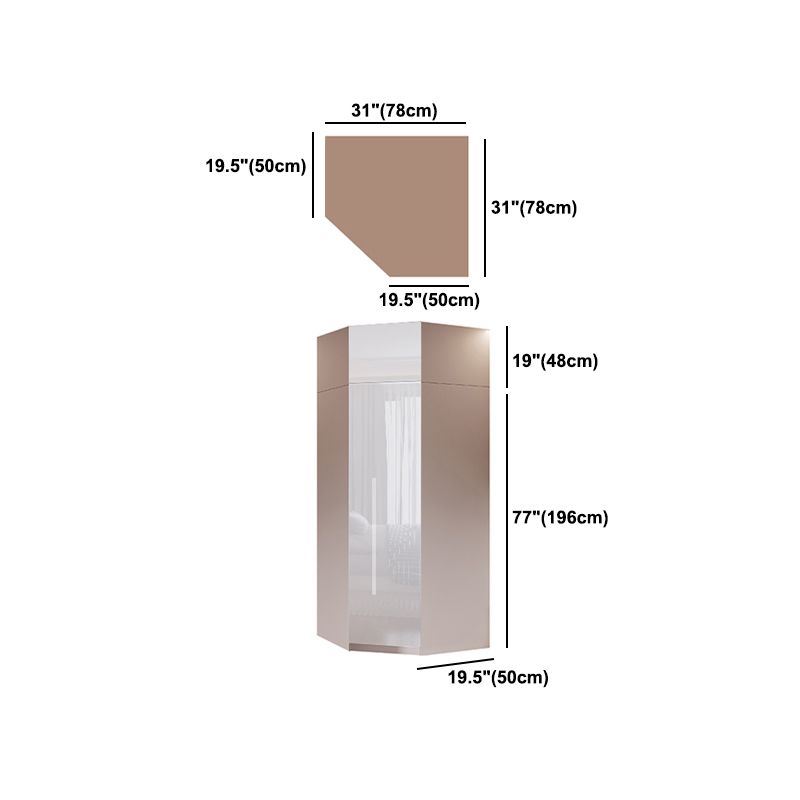 Contemporary Wooden Wardrobe White Colour Soft Close Door Wardrobe Closet