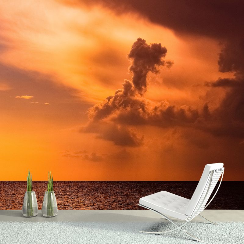 Horizontal Photography Clouds Landscapes Mural Eco-friendly Wallpaper for Bedroom