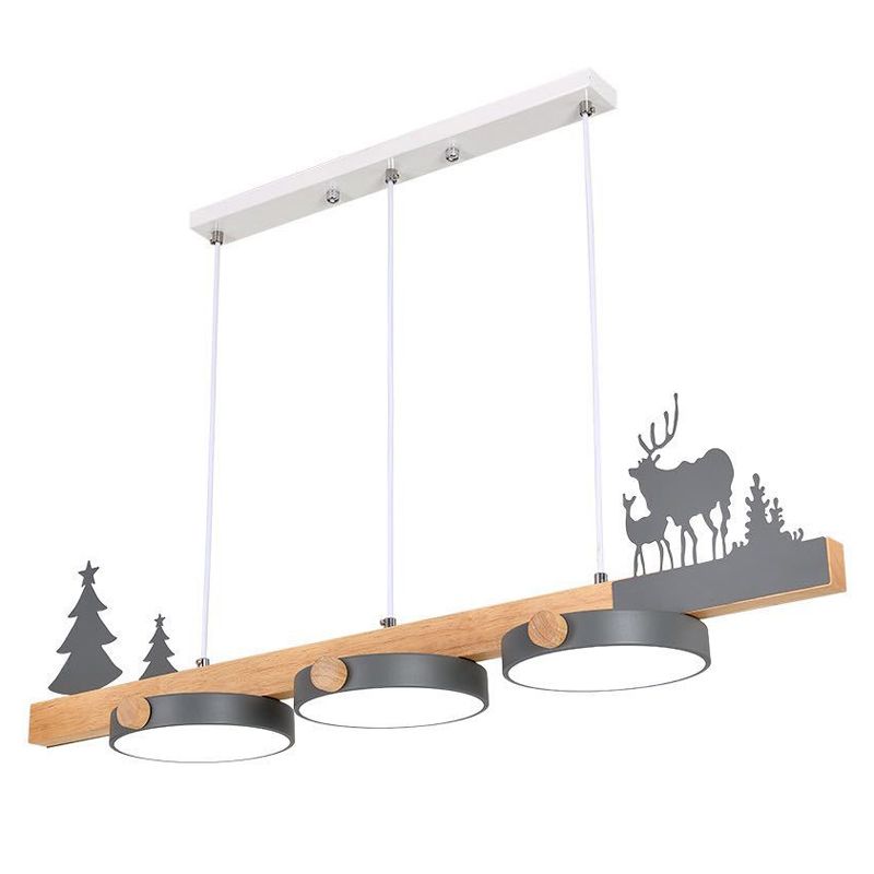Modern Island Light Colorful Metallic Hanging Lighting Fixture for Dining Room