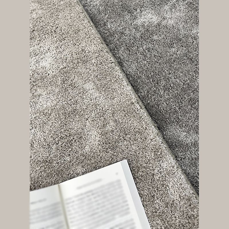 Milk White Living Room Area Carpet Modern Pure Color Carpet Area Polyester Washable Rug