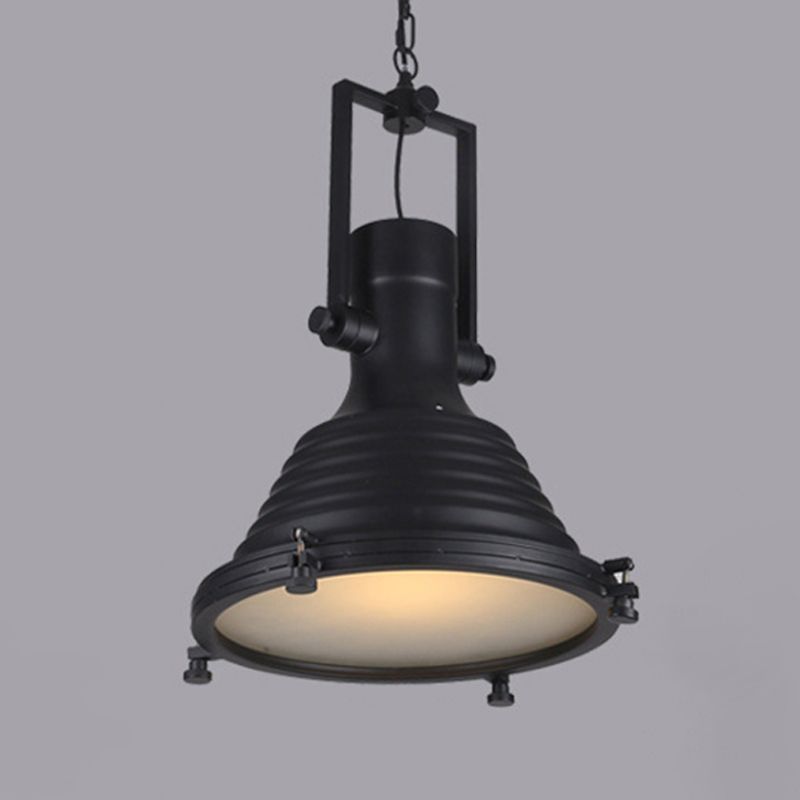 Luce a sospensione in metallo industriale a 1 luci a cupola lampada sospesa per caffetteria