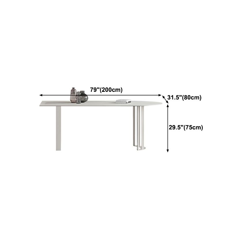 Sintered Stone Top Modern Table for Restaurant Dining Table with Double Pedestal Base